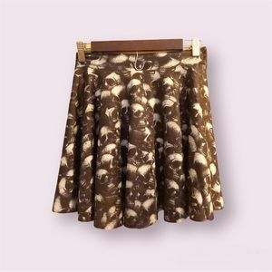 Black and Grey Skull Print Goth / Punk / Emo / y2k Skirt